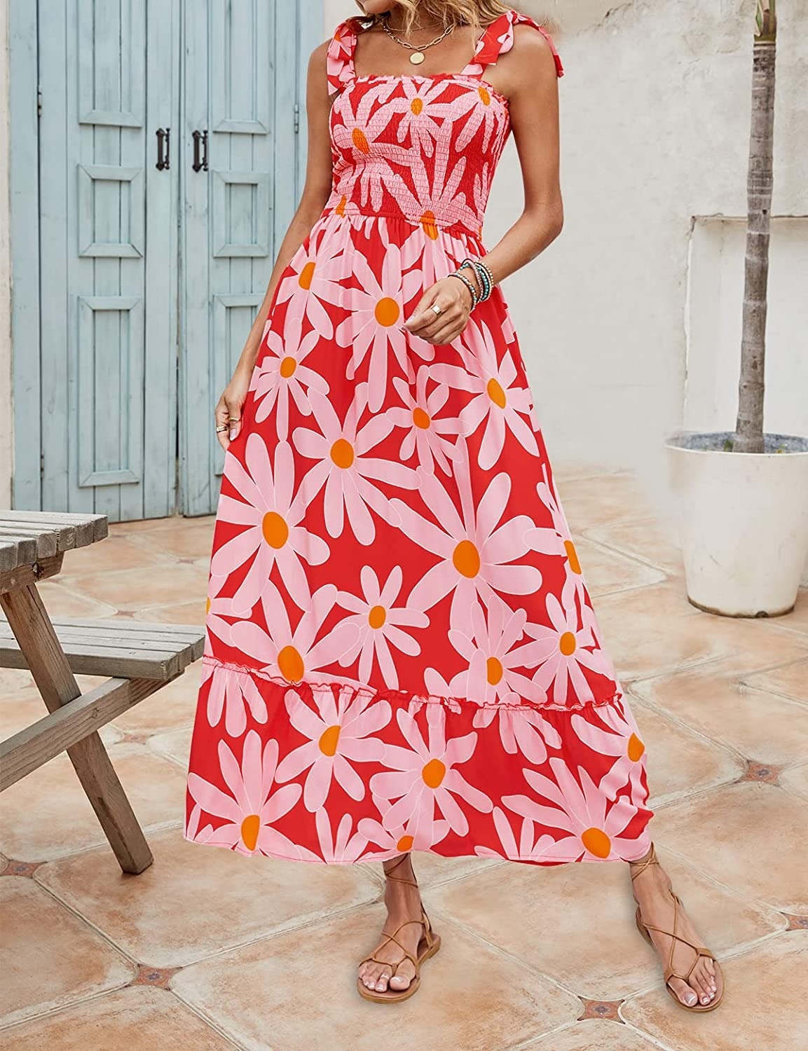 new European and American summer women's clothing bohemian printed fashion dress sling loose casual dress