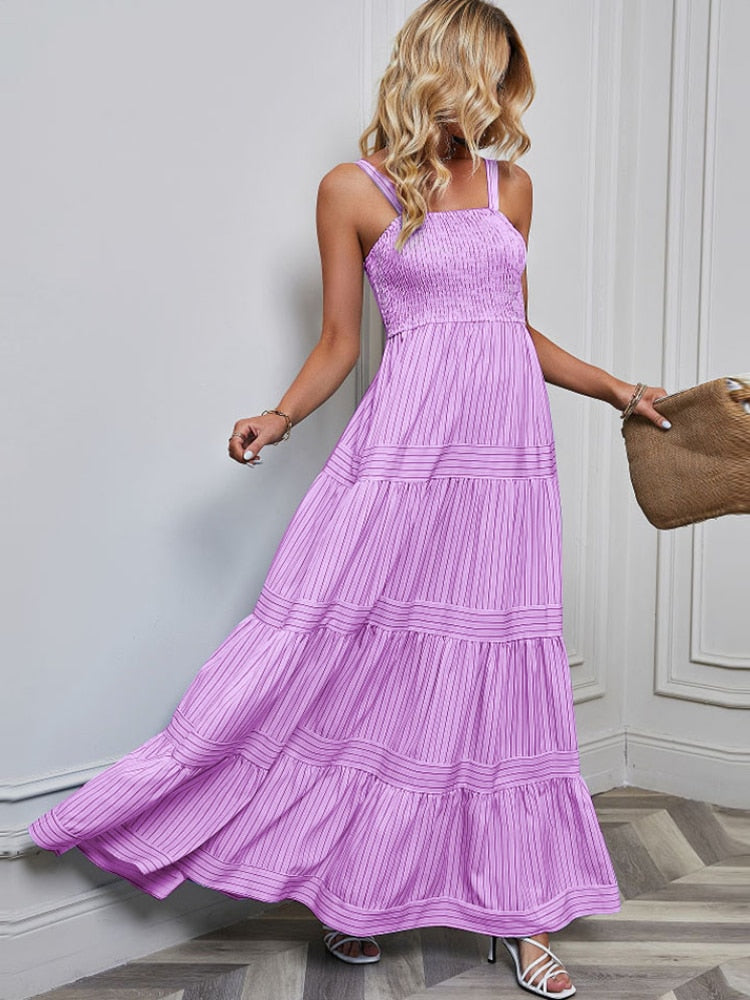 New In Spring and Summer 2023 New Women&#39;s Wear Suspender Waist Band Holiday Dress Vintage Sexy Beach Dress for Women Dresses